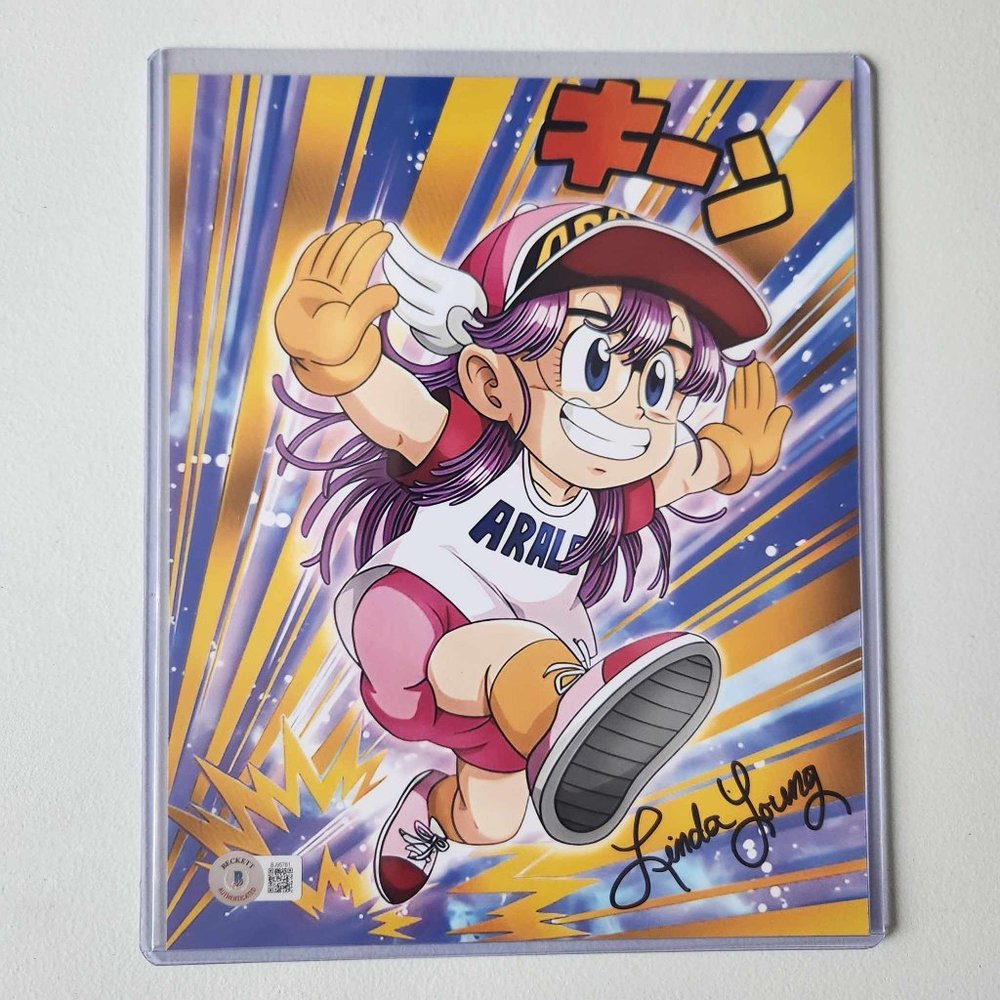 Dragon Ball Z Arale Autograph 8x10 Signed by Linda Young - Beckett COA